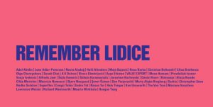 Leták k připravované výstavě Remember Lidice pro rok 2017